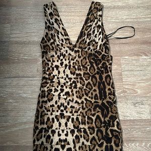 Cheetah print mini dress